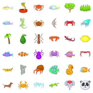 Bahar Icons set, karikatür tarzı