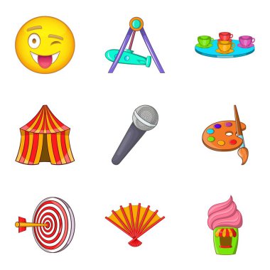 Büyük tatil Icons set, karikatür tarzı