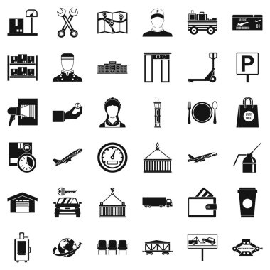 Yükleyici Icons set, basit tarzı