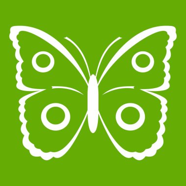 Kelebek tavus kuşu göz simgesini yeşil