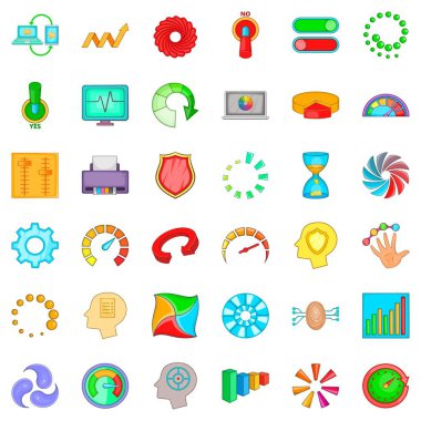 Gösterge Icons set, karikatür tarzı