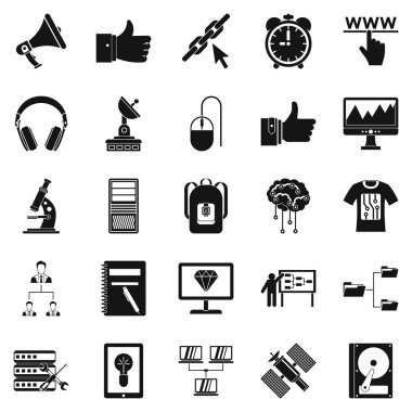 Eğitim Icons set, basit tarzı