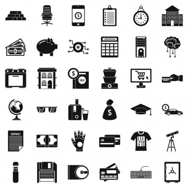 Fatura Icons set, basit tarzı