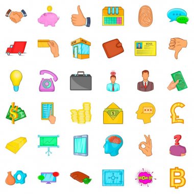 Sunum simgeler kümesi, karikatür tarzı