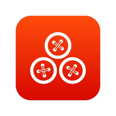 Dikiş simgesi dijital kırmızı için düğmeleri