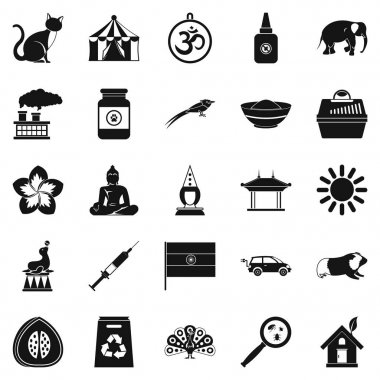 Habitat Icons set, basit tarzı