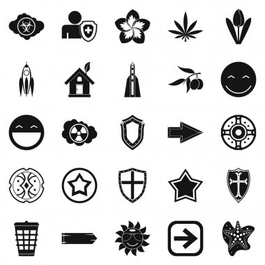 Amblem Icons set, basit tarzı
