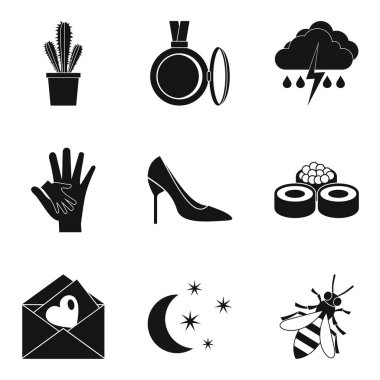 Eskrim Icons set, basit tarzı