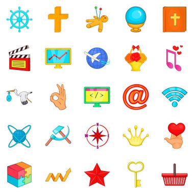 Görüntü Icons set, karikatür tarzı