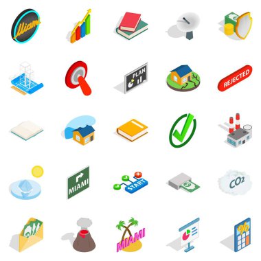 Anlamlar Icons set, izometrik stili