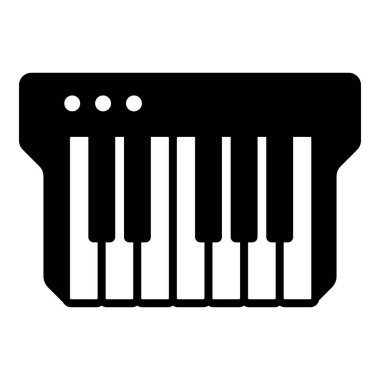 Synthesizer simgesi, basit siyah stil