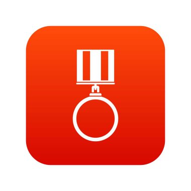 Hizmetleri simgesi dijital kırmızı Madalyası