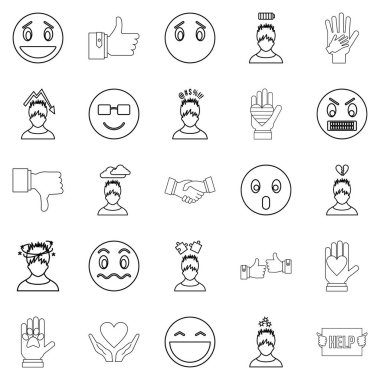 Duygu Icons set, anahat stili