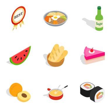 Harika kalitesi Icons set, izometrik stili