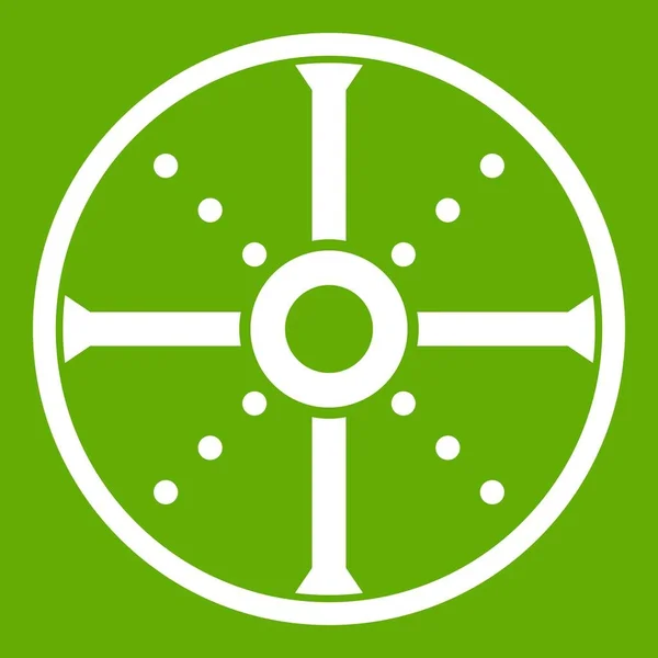 Rundes Schild-Symbol grün — Stockvektor