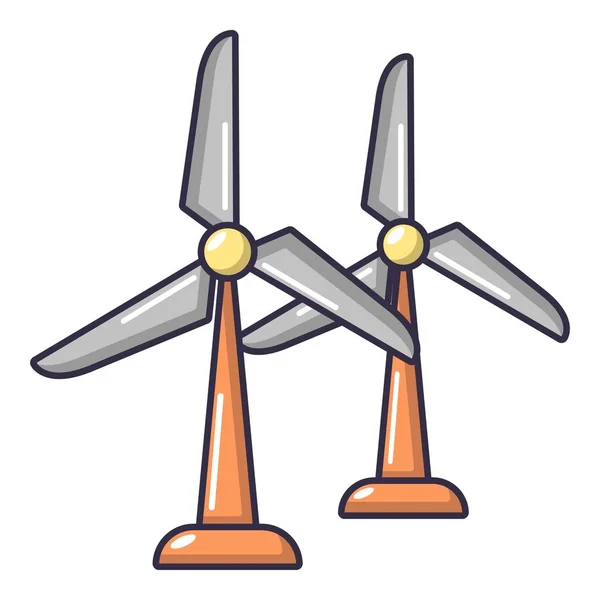 Het pictogram van het station van wind, cartoon stijl. — Stockvector