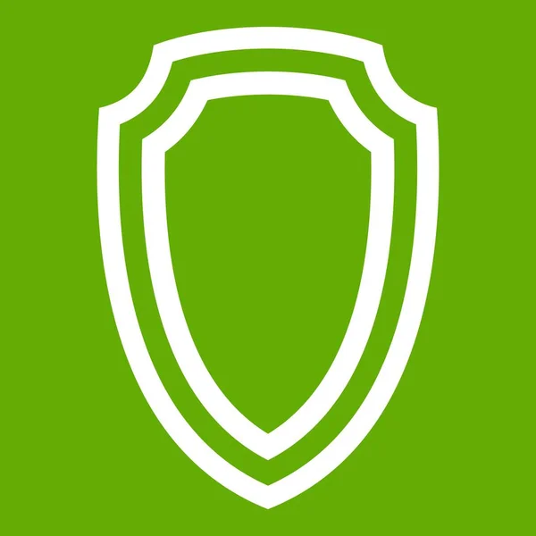 Exército escudo ícone verde — Vetor de Stock