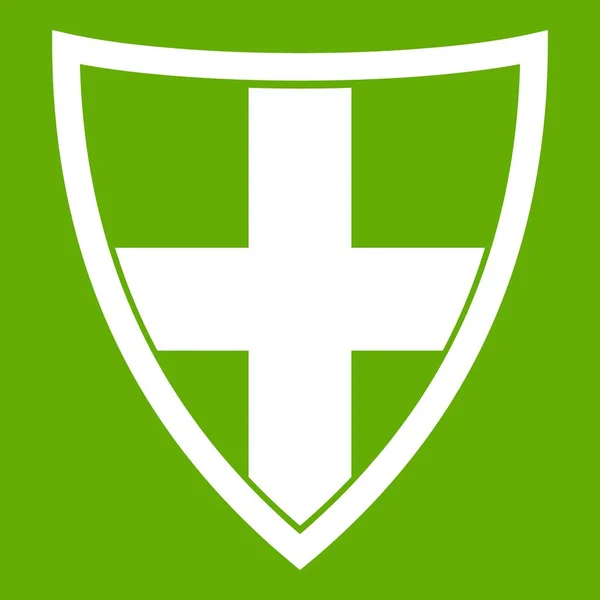 Щит для значка захисту зелений — стоковий вектор