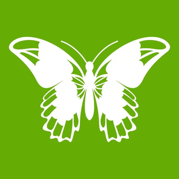 Almirante mariposa icono verde — Archivo Imágenes Vectoriales
