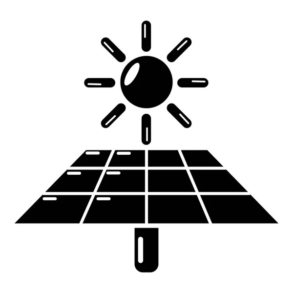 太陽エネルギーアイコン、シンプルなスタイル. — ストックベクタ