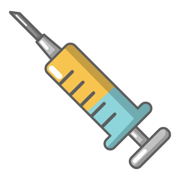 Injekční stříkačka ikona, kreslený styl — Stockový vektor