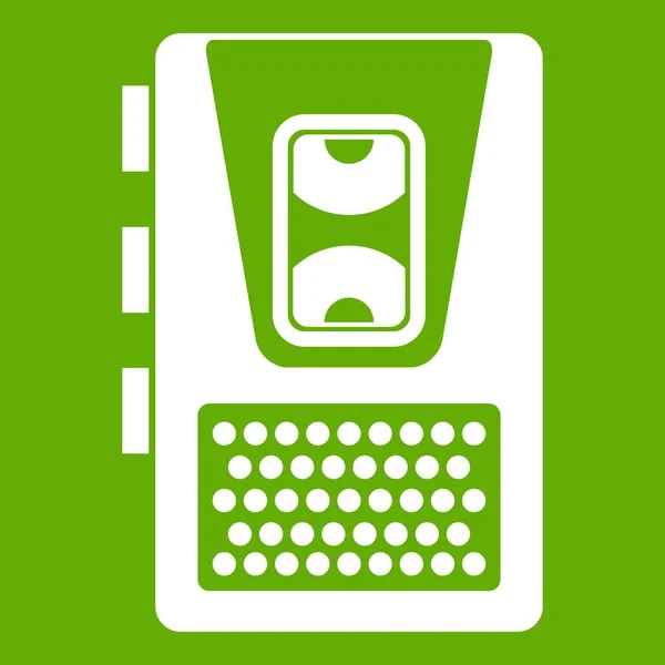Zielona ikona Dyktafon — Wektor stockowy