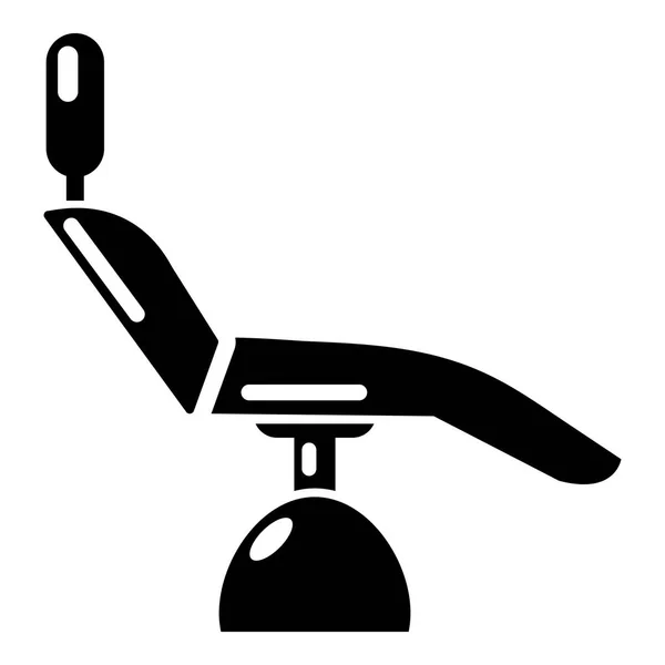 Icono de silla dentista, estilo negro simple — Vector de stock