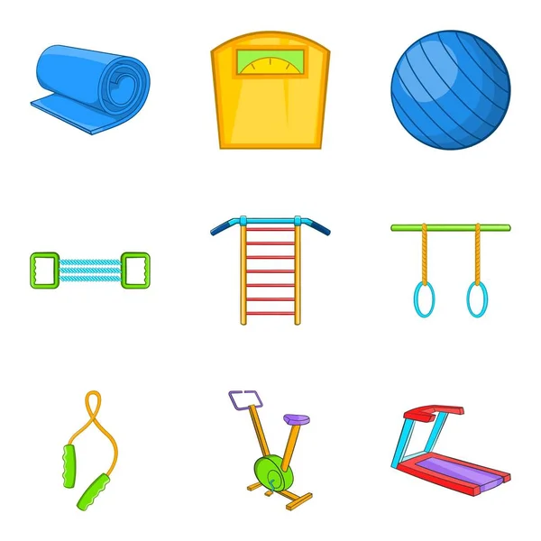 Conjunto de iconos de movilidad, estilo de dibujos animados — Vector de stock