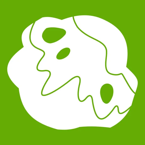 Lune icône en pierre verte — Image vectorielle