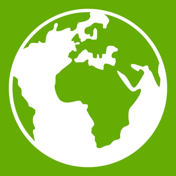 Aarde Wereldbolicoon groen — Stockvector
