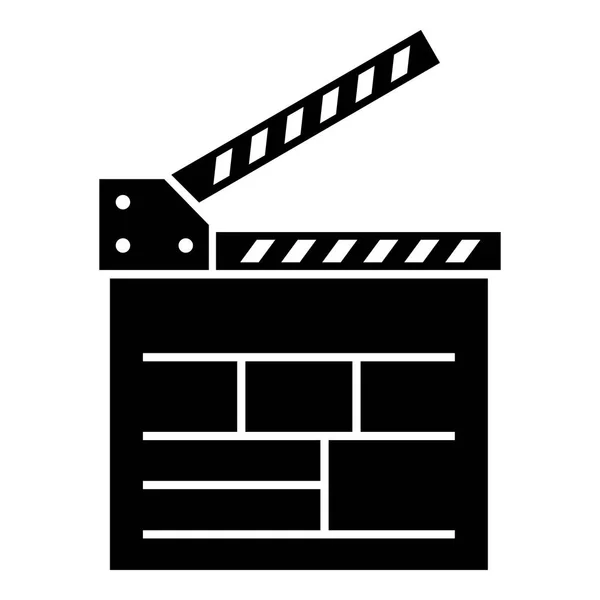 Ícone de bolacha de filme, estilo preto simples —  Vetores de Stock