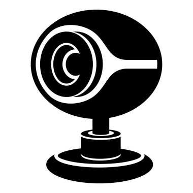 Web kamera simgesi, basit siyah stil