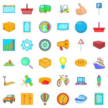 Devlet ihale Icons set, karikatür tarzı