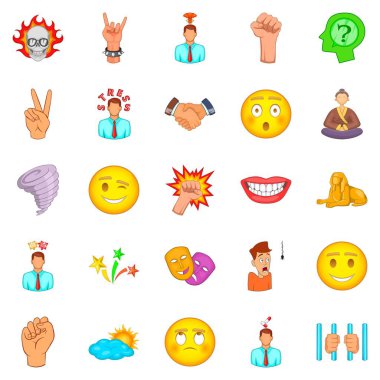 İnanç Icons set, karikatür tarzı