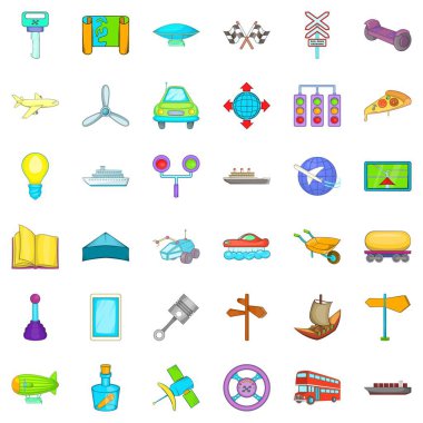 Teslimat Icons set, karikatür tarzı