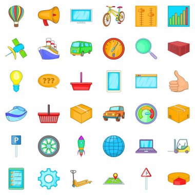 Icons set sipariş, karikatür tarzı