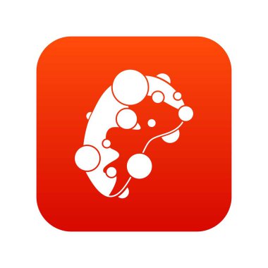 Cep virüs simgesi dijital kırmızı