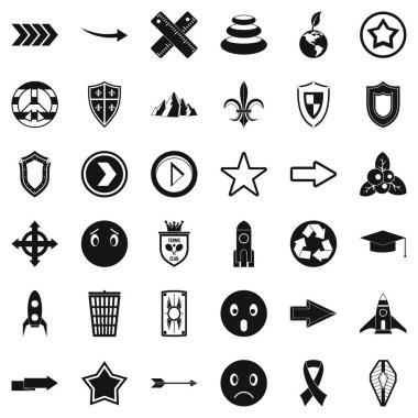 Şirket logo Icons set, basit tarzı