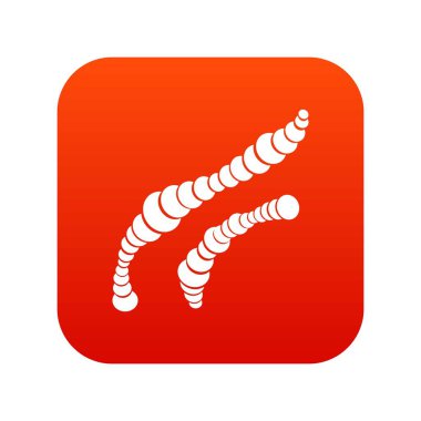 Sarmal bakterilerin simgesi dijital kırmızı