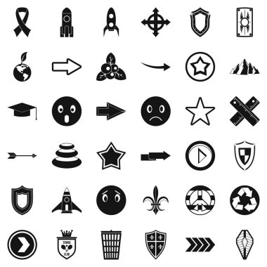 Icons set, basit tarzı düşürmek