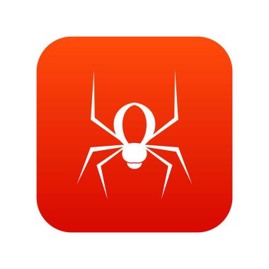 Örümcek simgesi dijital kırmızı