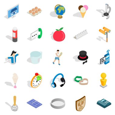 Jollity Icons set, izometrik stili