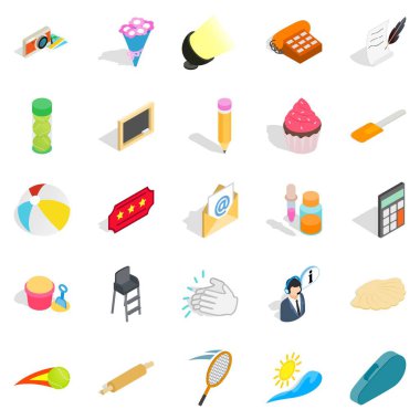 Zevk Icons set, izometrik stili