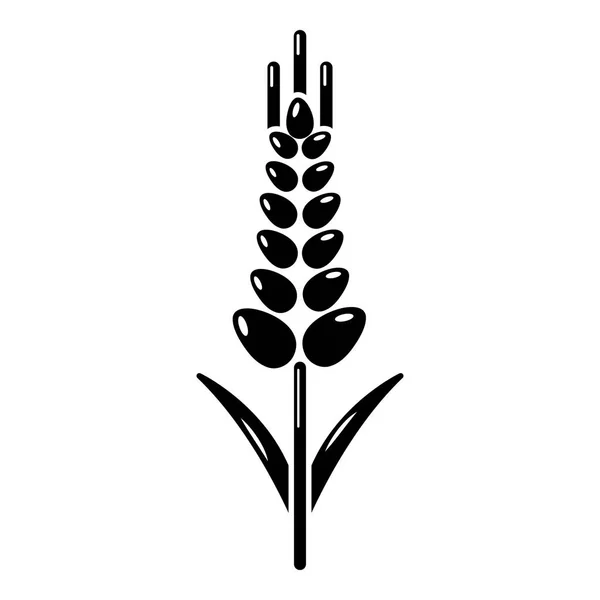 Wheaty tarwe pictogram, eenvoudige stijl. — Stockvector