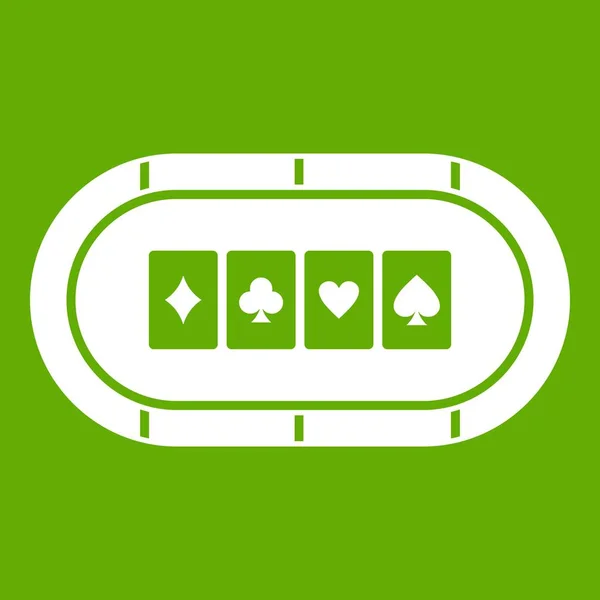 Poker tablo simgesi yeşil — Stok Vektör