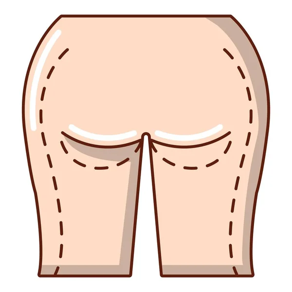 Icono de liposucción de glúteos, estilo de dibujos animados . — Vector de stock