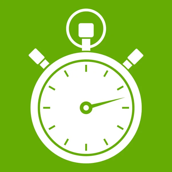 Stopwatch pictogram groen — Stockvector