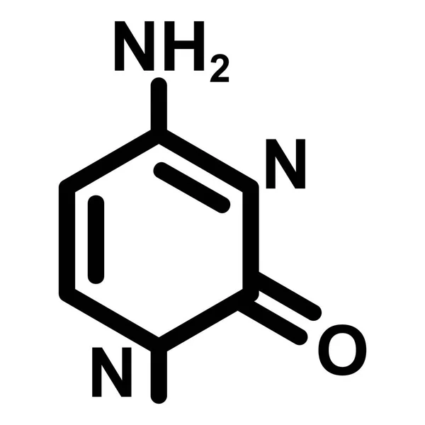 Icono de modelo molecular, estilo negro simple — Archivo Imágenes Vectoriales