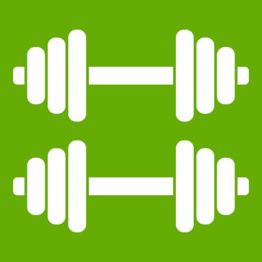 İki dambıl simgesi yeşil