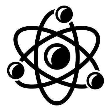 Molekülün genetik simgesi, basit siyah stil